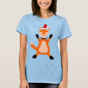 Cute Kerstmis Fox T-shirt