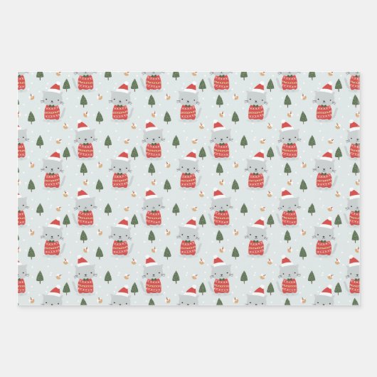 Cute Kerstmis Inpakpapier Vel (Voorkant 2)