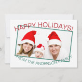 Cute Kerstmis Kitten Illustratie Fotokaart (Achterkant)