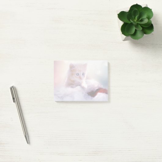 Cute Kerstmis Kitten Post-it® Notes (Kantoor)