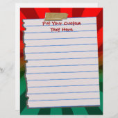 Cute Kerstmis Letterhead Stationery (Voorkant / Achterkant)