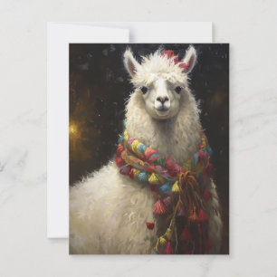 Cute Kerstmis Llama Briefkaart