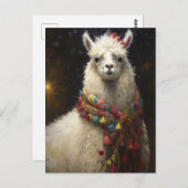 Cute Kerstmis Llama Briefkaart (Voorkant / Achterkant)