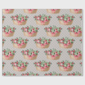 Cute Kerstmis Llama Cadeaupapier (Vlak)