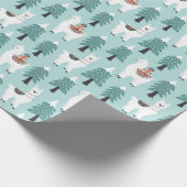 Cute Kerstmis Llama Pattern Cadeaupapier (Hoek)