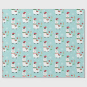 Cute Kerstmis Llamas Cadeaupapier (Vlak)