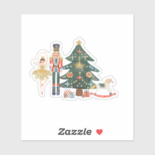 Cute Kerstmis Nutcracker Sticker (Vel)