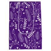 Cute Kerstmis Paars Pattered Medium Cadeauzakje (Achterkant)