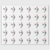 Cute Kerstmis Panda Beer Cadeaupapier (Vlak)