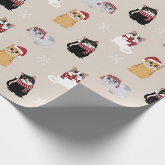Cute Kerstmis Pattern Cadeaupapier (Hoek)