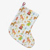 Cute Kerstmis Pattern Grote Kerstsok (Voorkant (Hangend))