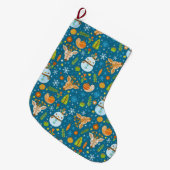 Cute Kerstmis Pattern Grote Kerstsok (Voorkant (Hangend))