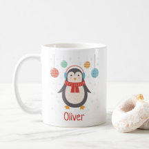 Cute Kerstmis Penguin Persoonlijke kerstMok