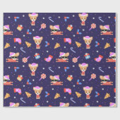 Cute Kerstmis Pup Cadeaupapier (Vlak)