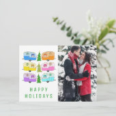 Cute kerstmis RV CUSTOM PHOTO Holiday Card Kaart (Staand voorkant)