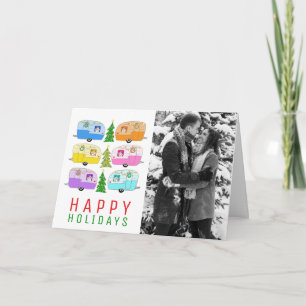 Cute kerstmis RV CUSTOM PHOTO Holiday Card Kaart