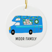 Cute kerstmis RV Holiday CUSTOM Keramisch Ornament (Voorkant)