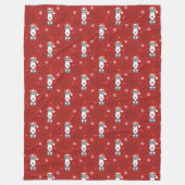 Cute Kerstmis Schnauzer Dog Snowflake Pattern Red Fleece Deken (Voorkant)