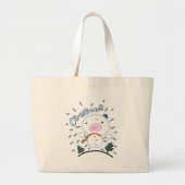 Cute Kerstmis Snowboy Grote Tote Bag (Voorkant)