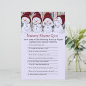 Cute Kerstmis Snowman Nursery Rhyme Quiz game (Staand voorkant)
