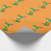 Cute Kerstmis T-rex Cadeaupapier (Hoek)