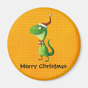 Cute Kerstmis T-rex Magneet