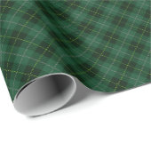 Cute Kerstmis Tartan Patroon Cadeaupapier (Rol Hoek)