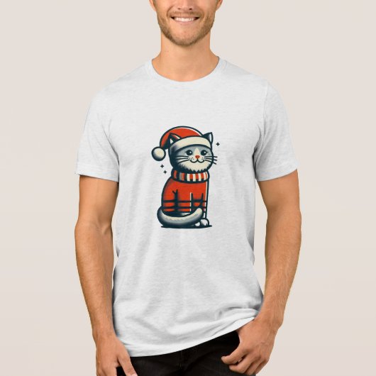 Cute Kerstmis Tri-Blend Shirt (Voorkant)