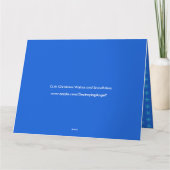 Cute Kerstmis Walrus en Snowflakes Custom Kaart (Achterkant)