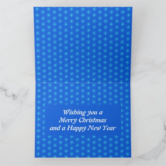 Cute Kerstmis Walrus en Snowflakes Custom Kaart (Binnen)