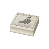 Cute Kerstmis Walrus en Snowflakes Rubberstempel (Stempel)