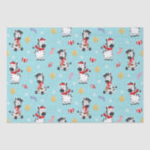 Cute Kerstmis Zebra Chic Modern Tissuepapier (Voorkant)