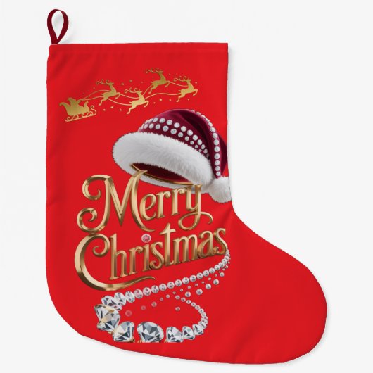 Cute Kerstmuts Grote Kerstsok (Voorkant)