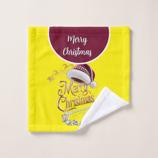 Cute Kerstmuts Washandje (Wasdoekje)