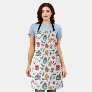 Cute-kerstontbijtkoek Schort