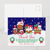 Cute Kerstontbijtontbijttrein Hartelijk dank Briefkaart (Voorkant / Achterkant)