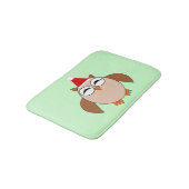 Cute Kerstoowl Bath Mat (Gekanteld)