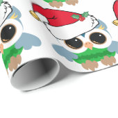 Cute Kerstoowl Cadeaupapier (Rol Hoek)
