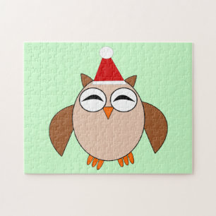 Cute Kerstoowl Puzzle Legpuzzel