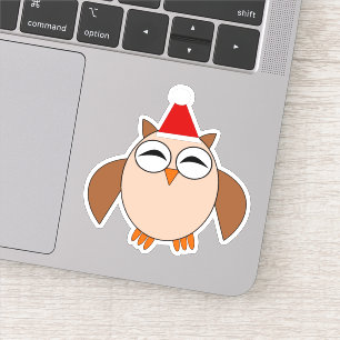 Cute Kerstoowl Sticker