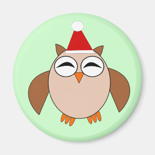 Cute Kerstowl Magnet Magneet