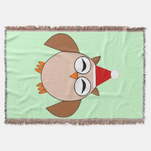 Cute Kerstowl Throw Blanket Deken