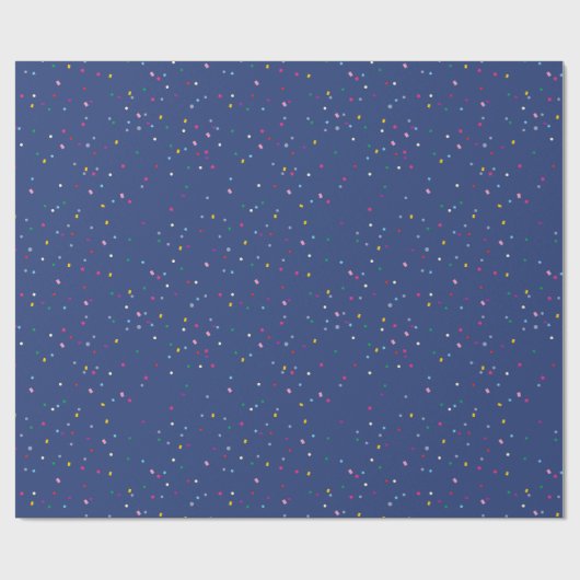Cute Kerstparty Confetti Pattern Cadeaupapier (Vlak)