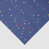 Cute Kerstparty Confetti Pattern Tissuepapier (Detail)