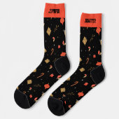 Cute kerstpattern Winter Holiday Personalized Sokken (Links)