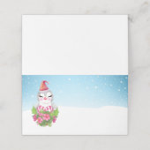 Cute Kerstpinguïn in Santa Hat (Buitenkant ongevouwen)