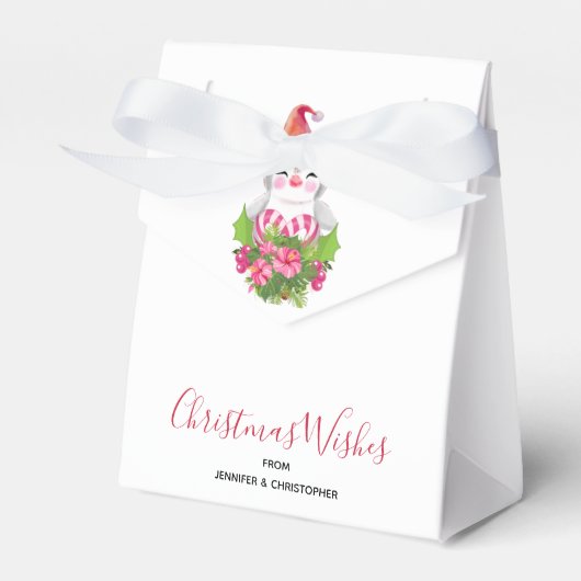 Cute Kerstpinguïn in Santa Hat Bedankdoosjes (Voorkant Zijde)