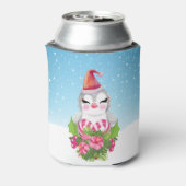 Cute Kerstpinguïn in Santa Hat Blikjeskoeler (Blikje Achterkant)