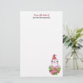 Cute Kerstpinguïn in Santa Hat Briefpapier (Staand voorkant)