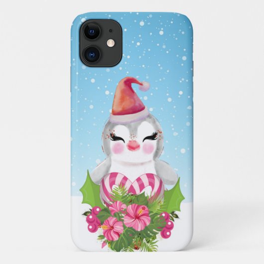 Cute Kerstpinguïn in Santa Hat Case-Mate iPhone Case (Achterkant)